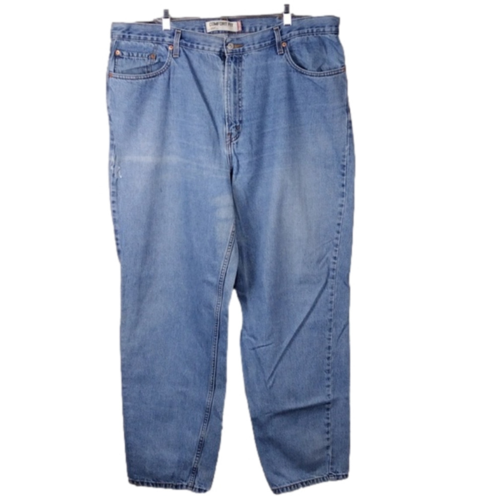 Levi's 560 Comfort Fit Blue Medium Wash Five Pocket Zip Up Straight Leg Jean